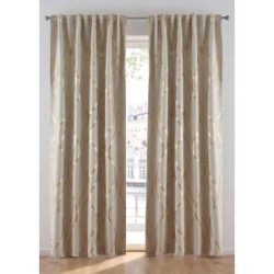 bonprix Abdunkelnder Vorhang mit Glanzdruck (1er Pack)beige 4 (H/B: 245/130 cm)false