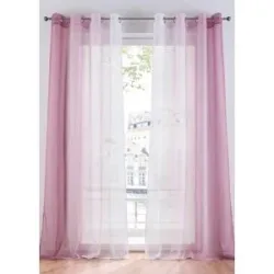 bonprix Gardinen aus leichtem Voile, auch in extra lang (2er Pack)lila 1 (H/B: 145/144 cm)false