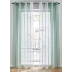 bonprix Gardinen aus leichtem Voile, auch in extra lang (2er Pack)grün 1 (H/B: 145/144 cm)false