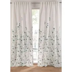 bonprix Struktur Vorhang mit floralem Druck (1er Packweiß 4 (H/B: 245/135 cm)false