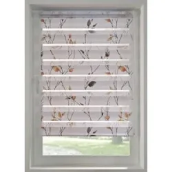 bonprix Doppelrollo mit Druckbeige 2 (H/B: 130/60 cm)false