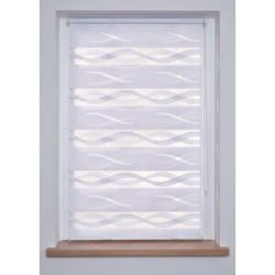 bonprix Jacquard Doppelrollo zweifarbigweiß 9 (H/B: 200/80 cm)false