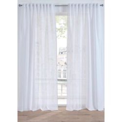 bonprix Vorhang Leinen-Optik normal und extra breit (1er Pack)weiß 5 (H/B: 145/290 cm)false