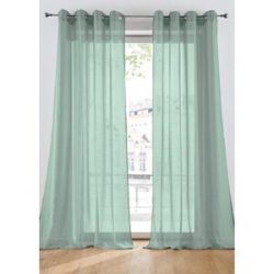 bonprix Gardine aus feiner Batist Struktur (1er Pack)grün 1 (H/B: 145/140 cm)false