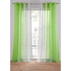 bonprix Gardinen aus leichtem Voile, auch in extra lang (2er Pack)grün 4 (H/B: 245/144 cm)false