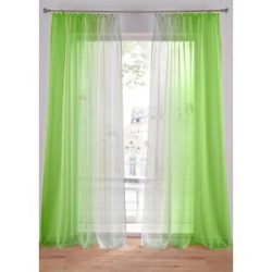 bonprix Gardinen aus leichtem Voile, auch in extra lang (2er Pack)grün 5 (H/B: 265/144 cm)false