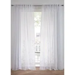bonprix Gardine mit recyceltem Polyester (1er Pack)weiß 1 (H/B: 145/130 cm)false