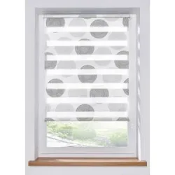 bonprix Doppelrollo mit Kreisengrau 9 (H/B: 200/80 cm)false