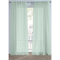 bonprix Gardine aus feiner Batist Struktur (1er Pack)grün 6 (H/B: 295/140 cm)false