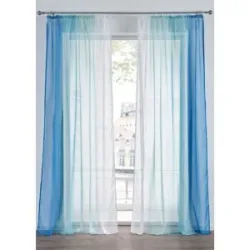 bonprix Gardinen aus leichtem Voile, auch in extra lang (2er Pack)blau 6 (H/B: 295/144 cm)false