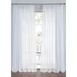 bonprix Gardinen aus leichtem Voile (2er Pack)weiß 2 (H/B: 175/150 cm)false