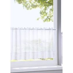 bonprix Scheibengardine mit bestickter Kanteweiß 1 (H/B: 30/90 cm)false