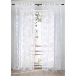 bonprix Ausbrenner Gardine (1er Pack)weiß 1 (H/B: 145/140 cm)false