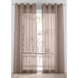 bonprix Gardine aus leichtem Voile (1er Pack)braun 3 (H/B: 225/140 cm)false