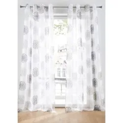 bonprix Gardine aus leichtem Voile, auch in extra lang (1er Pack)braun 2 (H/B: 175/144 cm)false