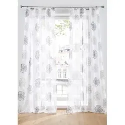 bonprix Gardine aus leichtem Voile, auch in extra lang (1er Pack)braun 6 (H/B: 295/144 cm)false