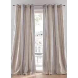 bonprix Blickdichter Vorhang mit recyceltem Polyester (1er Pack)beige 1 (H/B: 145/135 cm)false