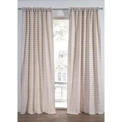 bonprix Jacquard Vorhang aus Bio Baumwolle (1er Pack)beige 2 (H/B: 175/110 cm)false