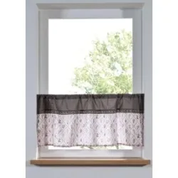bonprix Scheibengardine aus Bio-Baumwollegrau 3 (H/B: 45/90 cm)false