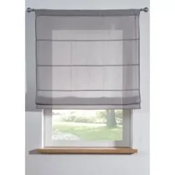 bonprix Faltrollo einfarbig, in vielen Größengrau 8 (H/B: 210/70 cm)false