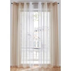 bonprix Gardinen aus leichtem Voile, auch in extra lang (2er Pack)beige 1 (H/B: 145/144 cm)false