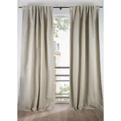 bonprix Verdunkelungsvorhang mit grober Struktur, auch in extra lang (1er Pack)beige 6 (H/B: 300/130 cm)false