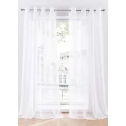 bonprix Gardine mit feiner Struktur, auch in extralang (1er Pack)weiß 1 (H/B: 145/140 cm)false