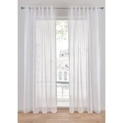 bonprix Gardine aus leichtem Voile mit verdeckten Schlaufen (1er Pack)weiß 1 (H/B: 145/140 cm)false