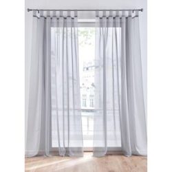 bonprix Gardinen aus leichtem Voile (2er Pack)silber 3 (H/B: 225/150 cm)false