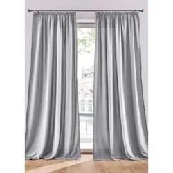 bonprix Pflegeleichte Vorhänge mit recyceltem Polyester (2er Pack)grau 5 (H/B: 265/140 cm)false