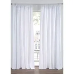 bonprix Pflegeleichte Vorhänge mit recyceltem Polyester (2er Pack)weiß 1 (H/B: 145/140 cm)false