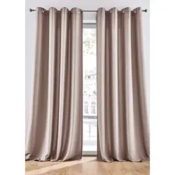 bonprix Pflegeleichte Vorhänge mit recyceltem Polyester(2er Pack)beige 6 (H/B: 300/140 cm)false