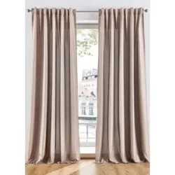 bonprix Pflegeleichte Vorhänge aus recyceltem Polyester (2er Pack)beige 4 (H/B: 245/140 cm)false