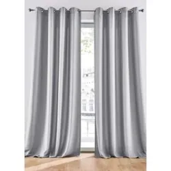 bonprix Pflegeleichte Vorhänge mit recyceltem Polyester(2er Pack)grau 2 (H/B: 175/140 cm)false