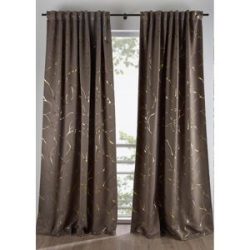 bonprix Abdunkelnder Vorhang mit Glanzdruck (1er Pack)braun 3 (H/B: 225/130 cm)false