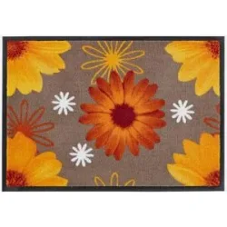 bonprix Fußmatte mit Blumenmotivorange 3 (78/114 cm)false