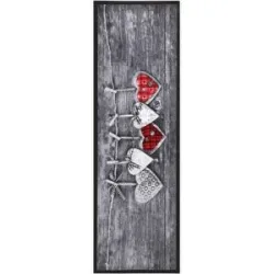 bonprix Fußmatte mit Herzchenmotivgrau 4 (59/179 cm)false
