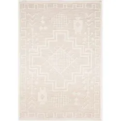 bonprix Baumwoll-Teppich mit Struktur und orientalischem Musterbeige 4 (120/180 cm)false