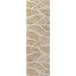bonprix Waschbare Fußmatte mit Blätternbeige 2 (50/75 cm)false