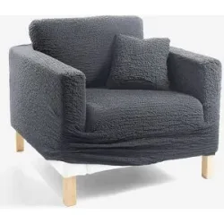bonprix GAICO Husse mit Crincle Designgrau 1 (Sessel mit Armlehnen 80-100 cm)false