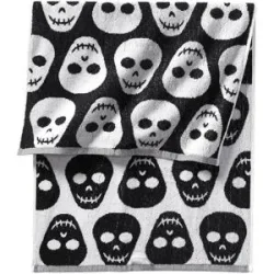 bonprix Handtuch mit Totenkopf Musterschwarz 2 (2er Pack Handtuch 50/100 cm)false
