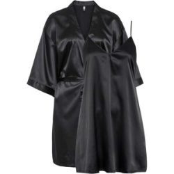 bonprix Morgenmantel-Set: Kimono + Negligé (2-tlg.Set)schwarz 52Damen