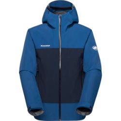 Mammut Leichte, zuverlässige Hardshelljacke für die Berge Crag HS Hooded Jacket Men Blau 3XL