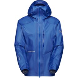 Mammut Ultraleichte Hardshelljacke für die Berge Eiger Nordwand Light HS Hooded Jacket Men Blau XL