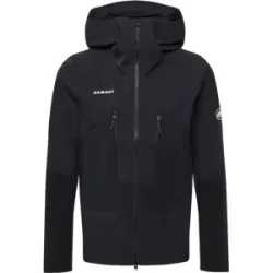 Mammut Leichte Skitourenjacke mit Bodymapping-Design Aenergy Pro SO Hybrid Hooded Jacket Men Schwarz L