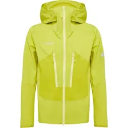 Mammut Leichte Skitourenjacke mit Bodymapping-Design Aenergy Pro SO Hybrid Hooded Jacket Men Gelb XL