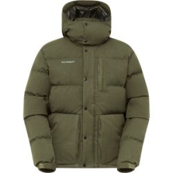 Mammut Wasserabweisende Daunenjacke in traditioneller Alpin-Optik Roseg 2.0 IN Hooded Jacket Men Grün XXL