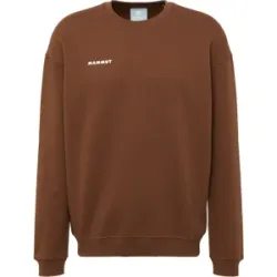 Mammut Warmer Rundhalspullover aus 100 % ökologischer Baumwolle Base ML Crew Neck Men Mini Logo Brown L