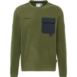 Mammut Vielseitiges Outdoor-Fleeceoberteil Moonstone Light ML Hybrid Crew Neck Grün S
