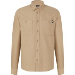 Mammut Weiches, klassisches Flanellhemd Alvra Plain Longsleeve Shirt Men Brown M